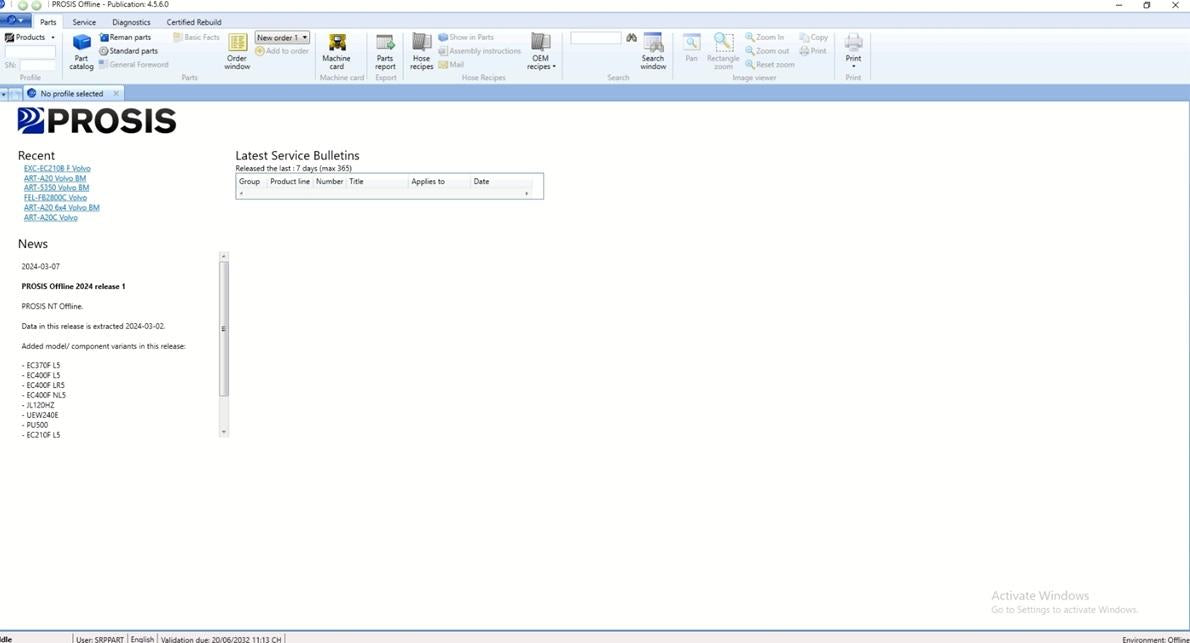 Volvo Prosis 2025 Offline Service Information