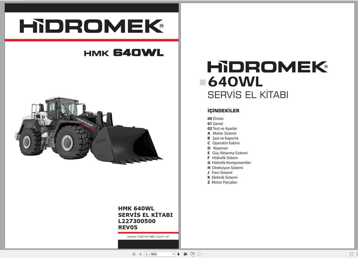 Hidromek Machinery Service Manual 2022 - 3