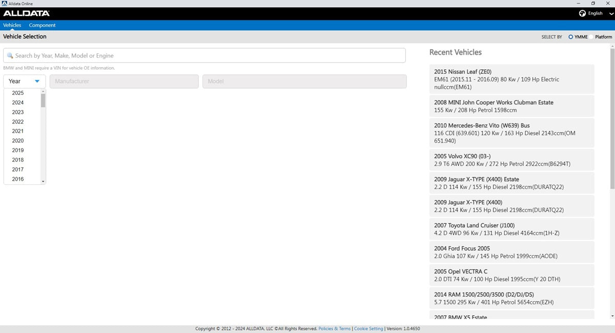 AllData USA/Europe/USA + Europe 2025 Online 1 month and 1 year