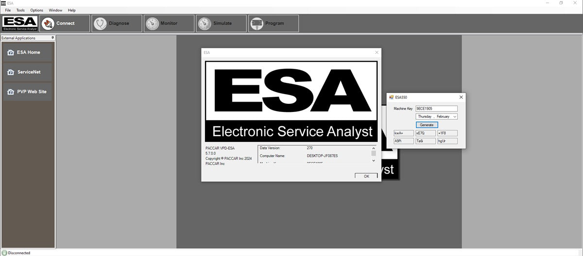Paccar Electronic Service Analyst (ESA) 5.7 2025 - 2